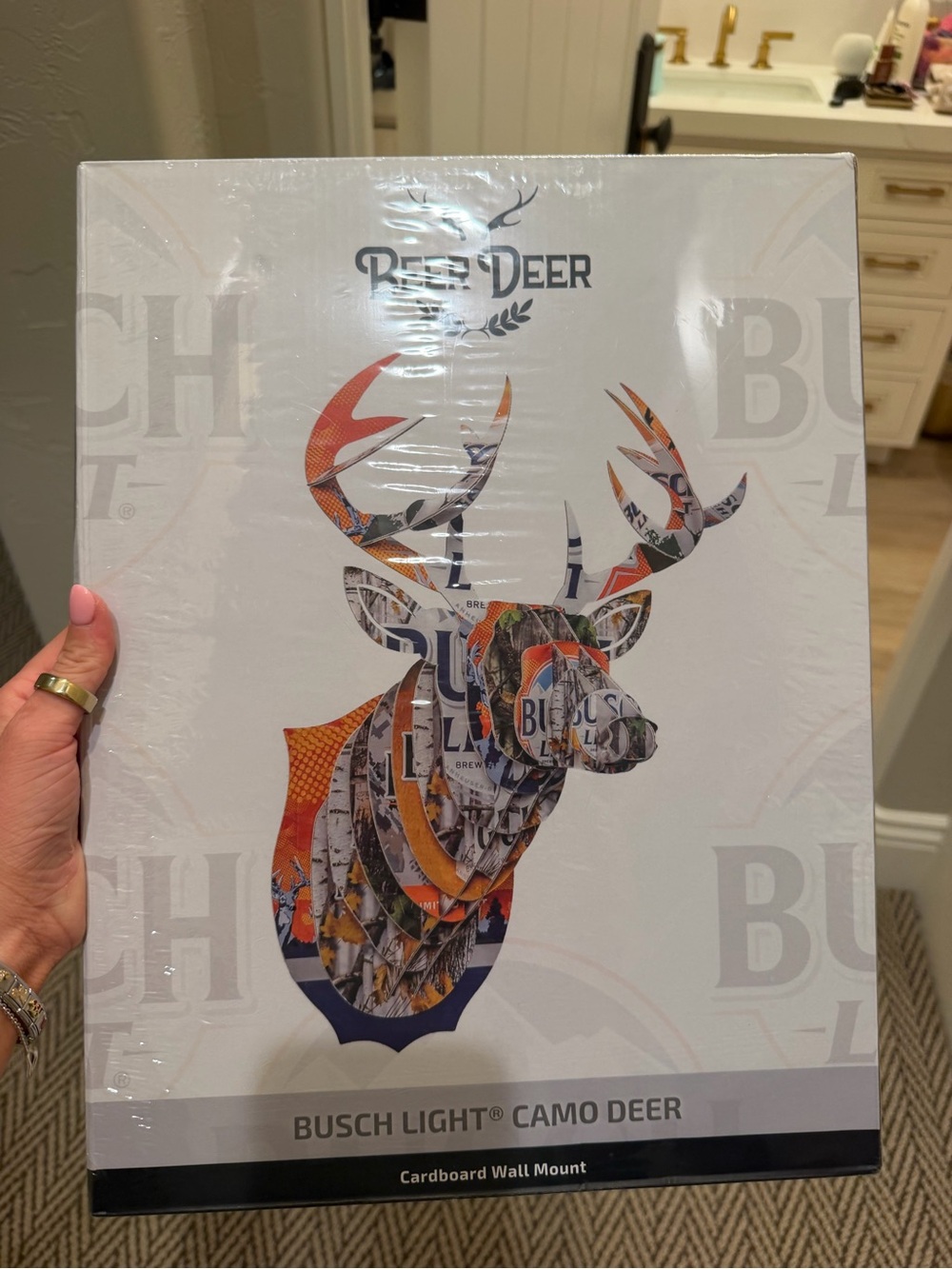 Busch Light Camo Deer Cardboard Wall Mount Special Edition NIB